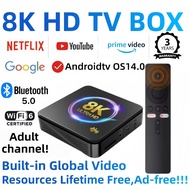 【Ship within four hours】 Support Adult Channels Android14 8KHD Smart TV Box ChinaHongKongTaiwan Live