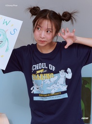Haus with Sunny: Monsters University T-shirt เสื้อยืดสีกรมสกรีนลาย Monster Inc ลิขสิทธิ์แท้