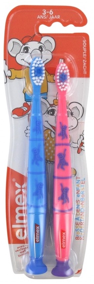 Elmex Soft Toothbrushes 3-6 Years Old 2 brushes 兒童軟毛牙刷 3-6歲 2支裝