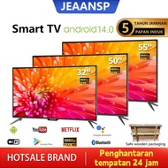 JEAANSP Smart TV 32/40/43/50/55 inch LED Android 14.0 TV 65 Inch 4K UHD TV DVB-T2/Bluetooth/Netflix