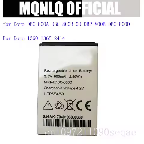 Doro DBC-800A DBC-800B 0D DBP-800B DBC-800D Fits Doro 1360 1362 2414 PhoneEasy 2414 508 C70 AK-C140 