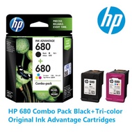 HP 680 Combo Pack Black+Tri-color Original Ink Advantage Cartridges