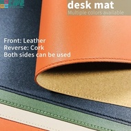 Pvc Leather Cork Desk Mat Sewing Desk Mat Double-Sided Available Waterproof Anti-Slip Desk Protection Mat Countertop Writing Mat Large Mouse Mat 100X50 120X60 130X60cm