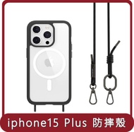 【MAGEASY】桃苗選品—iPhone 15 ROAM STRAP 超軍規防摔掛繩手機殼(支援MagSafe) iphone15 Plus 6.7吋（雙鏡頭）