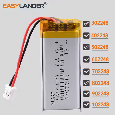 JST2.0 2P 3.7V 650mAh 602248 Lithium Li-ion Polymer Battery 302248 402248 502248 702248 802248 90224