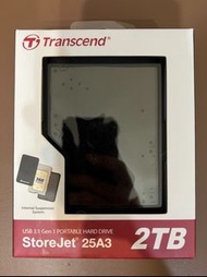 創見 2.5吋 外接硬碟 TS2TSJ25A3K StoreJet 25A3 經典黑 2TB USB 3.1