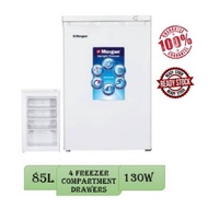 Morgan Upright Freezer MUF-DC88 85L 130W 4-Freezer Compartment Drawers Upright Freezer