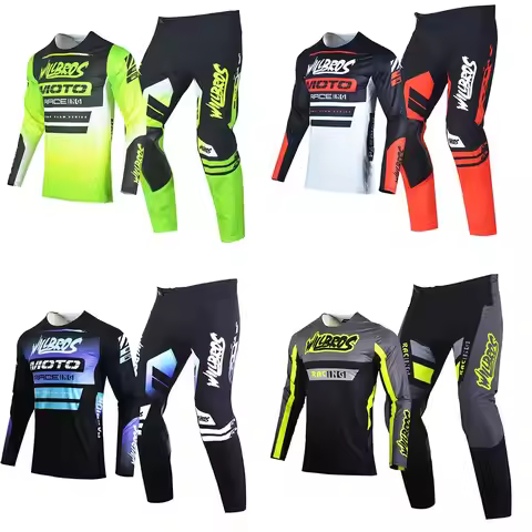 Willbros MX Jersey and Pants Combo Gear Set Motocross Dirt Bike Offroad Riding Enduro MTB Moto Suit 