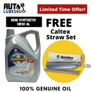 Caltex Havoline Semi Synthetic 5W30 4L (FOC Straw Set) - Caltex Car Engine Oil