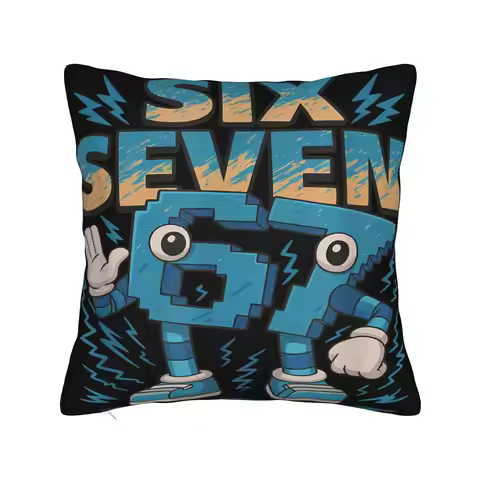 67 Six Seven 6 7 Italian Brainrot Pillow Case Novelty Pillow Cover Comfy Pillowcases For Sofa Couch 