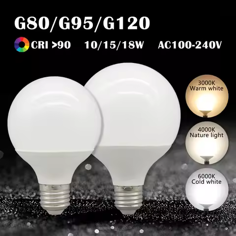 3PCS Energy Saving 18W 15W 10W LED Bulb E27 G80 G95 G120 Global Light Lampada Ampoule RA90 LED Light