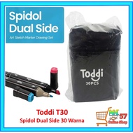 Toddi T30 Color Permanent Marker Colorful Marker Marker 1 Pack 30 Colors Art Marker Pen 30 Colors Ar