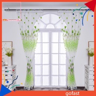 GOF 1 Sheet Window Gauze Rod Pocket Design Pastoral Translucent Beautiful Printing Sheer Curtain Home Decoration