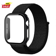 Nylon Loop Strap+PC Case for iWatch 11 10 46/42mm Ultra 49mm SE 44/40mm iwatch 9 8 SE3 7 6 SE 5 4