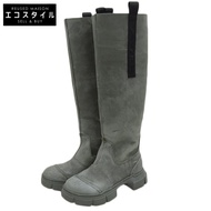 Ganni Recycled Rubber Country Boots, Women's, Khaki, Size 35