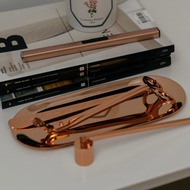 香氛蠟燭工具組 (玫瑰金色) - 燭芯剪/滅燭罩/蠟燭鉤/托盤/點火器