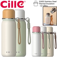 Cille 560ml Slim Cup Cap 316SS Stainless Steel Vacuum Flask Thermos Water Bottle
