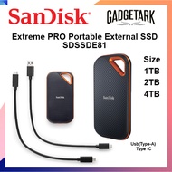 SanDisk E81 1TB I 2TB I 4TB Extreme PRO Portable External SSD - Up to 2000MB/s USB-C USB 3.1 - SDSSD