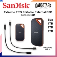 SanDisk E81 1TB I 2TB I 4TB Extreme PRO Portable External SSD - Up to 2000MB/s USB-C USB 3.1 - SDSSDE81