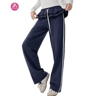 AirActive Leisure Casual Yoga Sports Pants Wide Leg Pants Ballet Style Side Stripes Drape