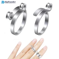 DIGIFOUNDER 2Pcs Adjustable Knitting Crochet Loop Ring Thread Wrapped Ring Knitted Yarn Ring Sewing 