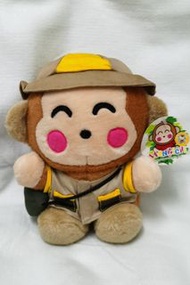 全新Sanrio馬騮仔Monkichi 2000年童軍造型20cm毛公仔