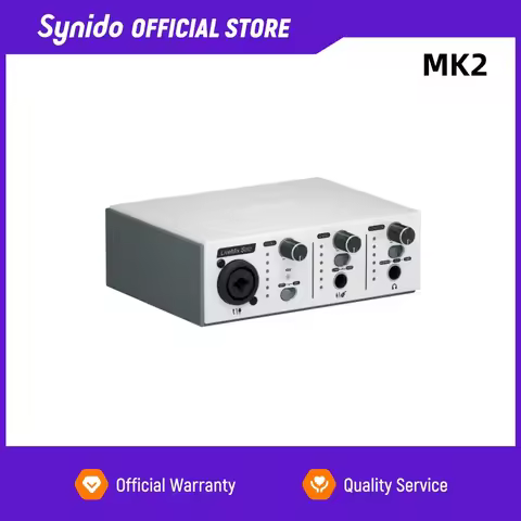 SYNIDO MK2 Professional Audio Recording Sound Card，Arrangement And Dubbing, Audio Book Recording，For