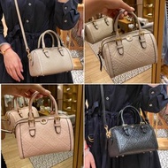 💯現貨到港 Tory Burch Petite T Monogram Leather Barrel Bag 迷你壓花logo全皮牛皮手袋 枕頭袋 波士頓包💕 今年新款🥰