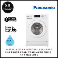 PANASONIC NA-128XB1WSG 8KG FRONT LOAD WASHING MACHINE - 1 YEAR WARRANTY