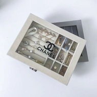 Chanel_Ready Stock Jewelry Box Exquisite Fleece New Necklace Beads Earrings Hand Jewelry Storage Box