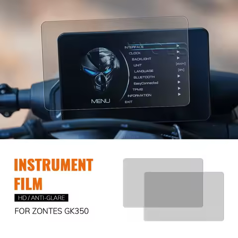 Motorcycle TFT Display Protection Film Screen Protector For ZONTES GK350 GK 350 350GK Instrument Fil