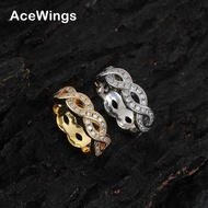 Hip Hop Ring Copper Inlaid Zircon Ring