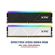 ADATA SPECTRIX D35G DDR4 RGB MEMORY 3200MHz DESKTOP GAMING RAM (BLACK/WHITE) 16GB