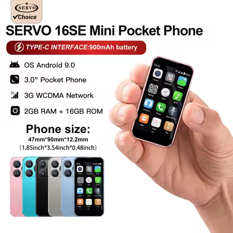 2025 Hot Selling 16SE Mini 3G Smartphone Android 9.0 3.0'' Screen Dual SIM Face unlock 2GB+16GB Play