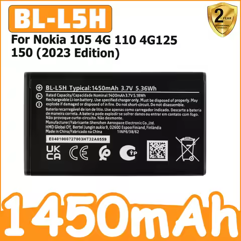 1450mAh BL-L5H Battery for Nokia 105 4G 110 4G125 150 (2023 Edition)