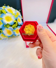 Nhẫn hoa mai 2 tầng mạ vàng 24k cao cấp ( nhẫn có kí hiệu 9999 )