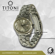 Jam Tangan Pria Titoni Cosmo King Silver Dial - 25 Jewels Rotomatic