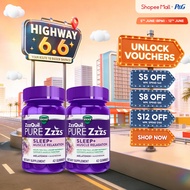 [Bundle of 2] Vicks ZzzQuil Pure Zzzs Sleep+De-Stress Melatonin Sleep Aid Gummies W Ashwagandha (42 