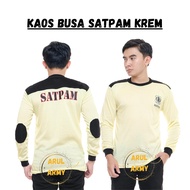 BAJU KAOS SECURITY SATPAM KREM SERAGAM SECURITY SATPAM COKLAT KAOS SATPAM KAOS DALAM LAPANGAN PDH PD