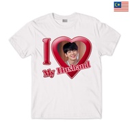 [Cod Custom] I Love My Husband Heart Photo T-Shirt Custom Personalized Couple Gift Shirt CUSTOM T-sh