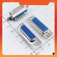 [5 Pieces]- DB15 Port Female 15 Pins Straight 2 Rows Solder Wire Connector