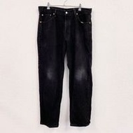 二手 Levi's 550 黑色牛仔褲，拉鍊門襟，黑色，尺寸 W36