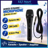 Wired Microphone 3M Cable 6.5mm Dynamic Mic Karaoke Mic For Speaker Amplifier PA System