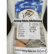035 x 5 1/2"(140MM) x 70MD(32Kaki) x 600ML(83MTR) Mata Melintang Fishing Net Jaring Tangsi Jaring Pu