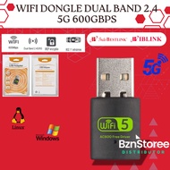 USB Wifi dongle Dual Band 2.5Ghz 5G 600Mbps Mini USB Wifi Adapter /USB MINI WIFI AC 600MBPS 802.11AC