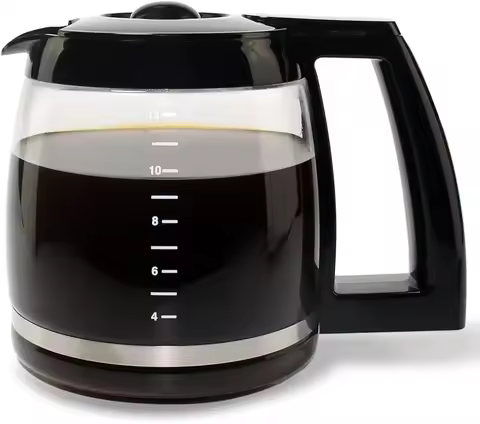 12-Cups Replacement Glass Carafe for Cuisinart Coffee Maker Models SS-12, SS-15, SS-16, DCC-1100BK, 