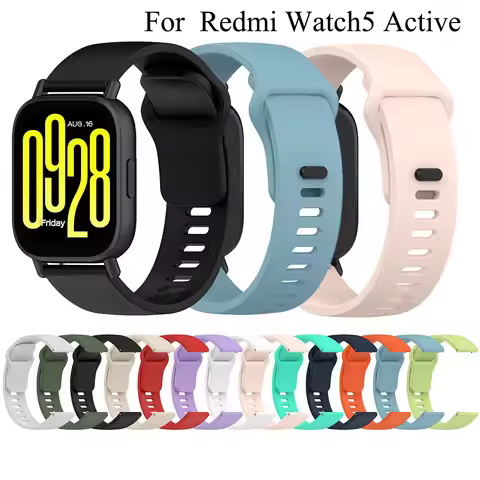 Fashion Silicone WatchBand For Redmi Watch 5 Active SmartWatch Strap Wristbands Bracelet For Redmi W