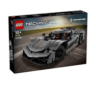 LEGO 42173 Technic Koenigsegg Jesko Absolut Grey Hypercar Building Toy Set (801 pieces)