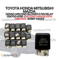 TOYOTA HONDA MITSUBISHI MAZDA  DENSO AIRCOND BLOWER 5 PIN RELAY 056700-6780  (SECOND HAND) 100% ORIG