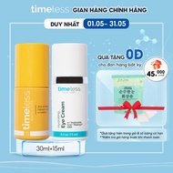 Timeless Serum Combo 20% Vitamin C Brightening &amp; Hydrating Eye Cream 15ml Reduces Dark Eyes